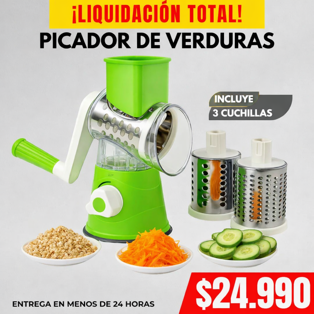 Picadora Manual Multi 3 Cuchillas - 💥Estas cansad@ de pasar mucho tiempo cocinando