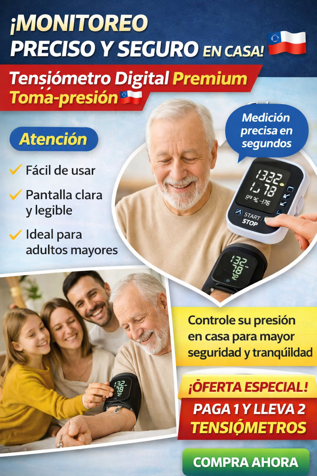 Tensiometro Toma Presion Digital Premium