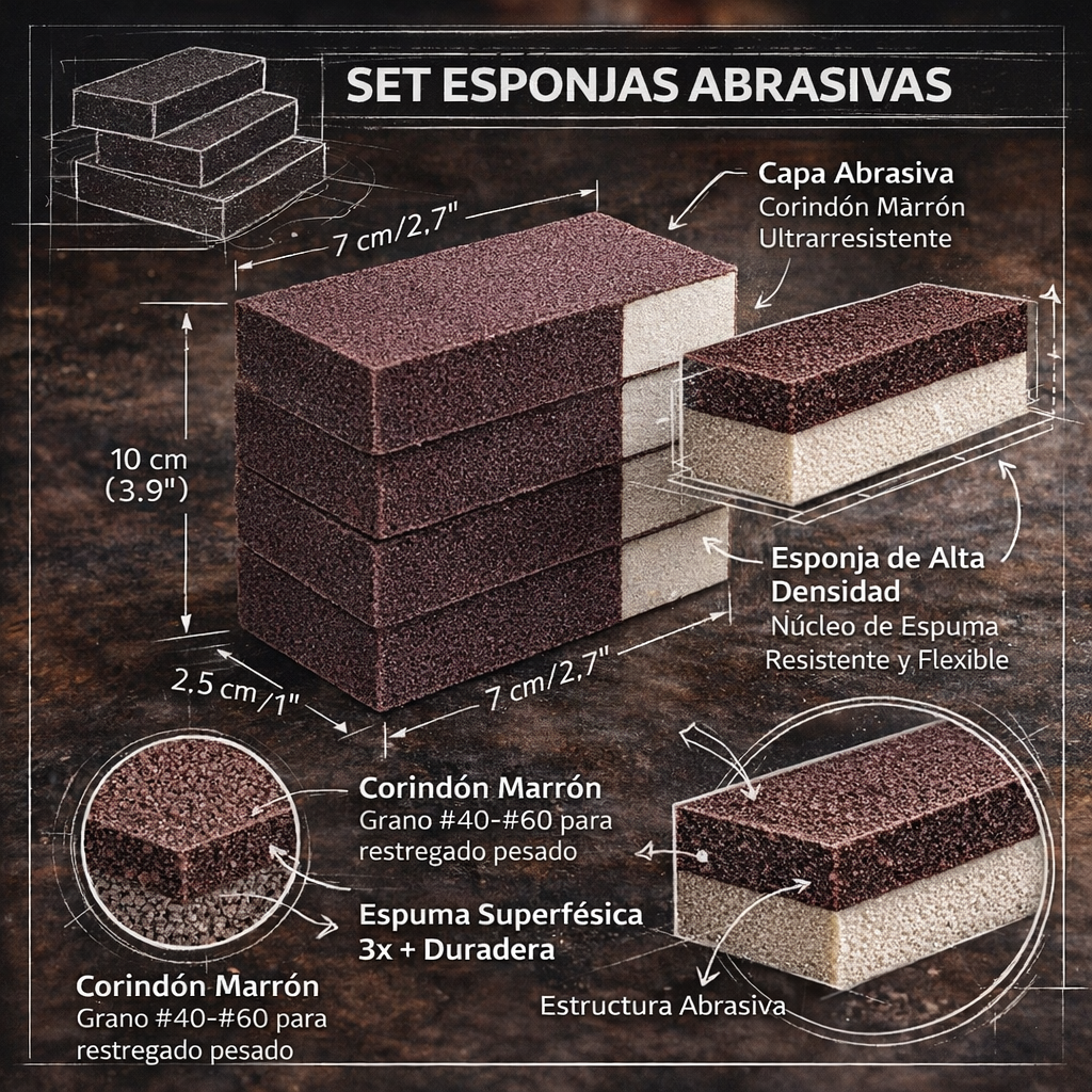 Set 5 Esponjas Abrasivas Para Ollas